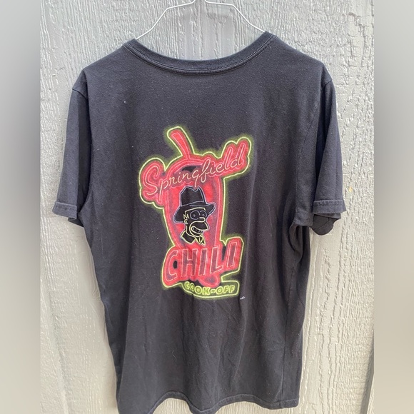 The Simpsons Black Neon medium shirt Homer Chili Cook Off - Picture 2 of 5